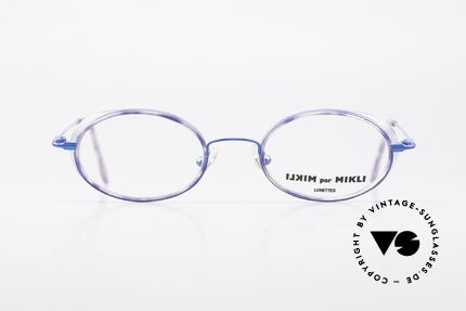 Alain Mikli 6719 / 2403 Damen Vintage Designer Brille, tolle Farbkombination aus blau & 'violett marmor', Passend für Damen