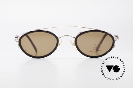Yohji Yamamoto 51-7210 90er No Retro Clip-On Brille, Designerbrille mit praktischem Sonnenclip (100% UV), Passend für Herren und Damen