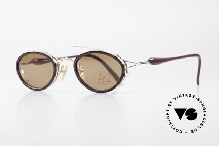 Yohji Yamamoto 51-7210 90er No Retro Clip-On Brille, herausragende Qualität, GP = VERGOLDETER Rahmen, Passend für Herren und Damen