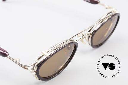 Yohji Yamamoto 51-7210 90er No Retro Clip-On Brille, ein altes Yamamoto Original; KEINE neue Retrobrille!, Passend für Herren und Damen