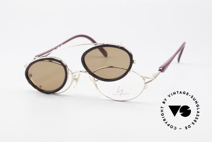 Yohji Yamamoto 51-7210 90er No Retro Clip-On Brille, die Fassung kann natürlich beliebig verglast werden, Passend für Herren und Damen