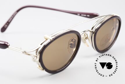 Yohji Yamamoto 51-7210 90er No Retro Clip-On Brille, Größe: small, Passend für Herren und Damen