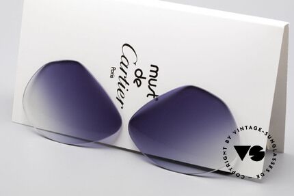 Cartier Vendome Lenses - L Sonnengläser Blau Verlauf, neue CR39 UV400 Kunststoff-Gläser (100% UV Schutz), Passend für Herren