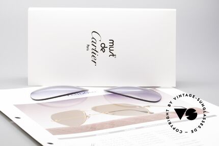 Cartier Vendome Lenses - L Sonnengläser Blau Verlauf, von unserem Optiker gefertigt: daher neu & kratzerfrei, Passend für Herren