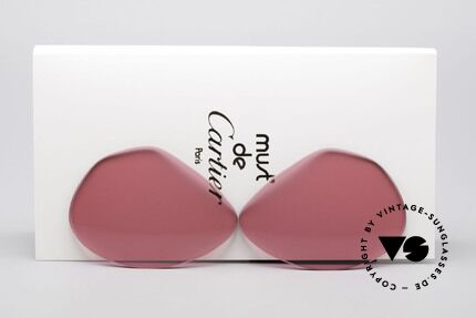 Cartier Vendome Lenses - L Sonnengläser Pink, Ersatzgläser für Cartier Modell Vendome LARGE 62mm, Passend für Herren