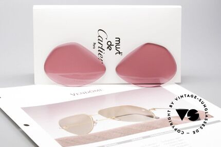 Cartier Vendome Lenses - L Sonnengläser Pink, pink, um durch die "rosarote Brille" sehen zu können ;), Passend für Herren