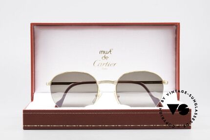 Cartier Colisee Runde Luxus Sonnenbrille, KEINE Retrobrillen-Mode; Original von ca. 1995!, Passend für Herren und Damen
