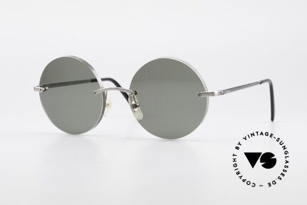Cartier T-Eye Madison Runde Luxus Sonnenbrille, edle runde Cartier Titanium-Sonnenbrille von 1999, Passend für Herren und Damen