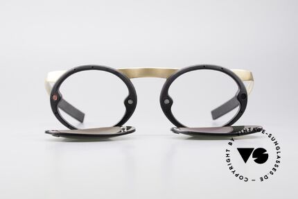 Porsche 5694 P0050 Magnetische Sonnenbrille 90er, die Gläser sind magnetisch am Rahmen befestigt, Passend für Herren