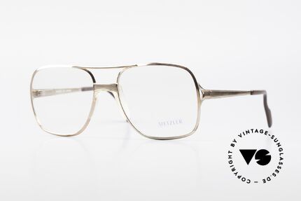 Metzler 0772 Helmut Kohl Vintage Brille, original METZLER Brillenfassung aus den 1980ern, Passend für Herren