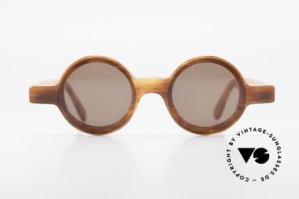 Alain Mikli 0150 / 246 Runde 80er Designer Brille, interessante Rahmengestaltung und Farbkombination, Passend für Damen