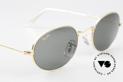 Ray Ban Classic Style I B&L USA Sonnenbrille Oval, Katalog-Name: Ray-Ban W0976, GOLD; G15 49mm, Passend für Herren und Damen