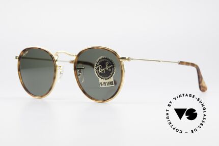 Ray Ban Round Metal 47 Kleine Runde Brille Havanna, limitierte Sonderedition in 'mittelbraun havanna', Passend für Herren und Damen