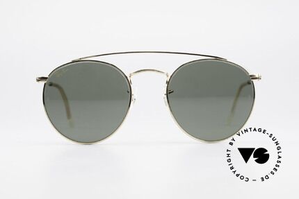 Ray Ban Round Metal 49 Brace Balken Panto Sonnenbrille B&L, ein zeitloser Klassiker in absoluter TOP-Qualität, Passend für Herren und Damen