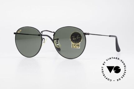 Ray Ban Round Metal 49 Runde B&L USA Sonnenbrille, runde Bausch&Lomb RAY-BAN USA vintage Brille, Passend für Herren und Damen