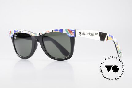 Ray Ban Wayfarer I Limited Olympia Edition 1992, Bausch & Lomb Qualitätsgläser (100% UV-Schutz), Passend für Herren und Damen Ray Ban Wayfarer I Limited Olympia Edition 1992, Bausch & Lomb Qualitätsgläser (100% UV-Schutz), Passend für Herren und Damen