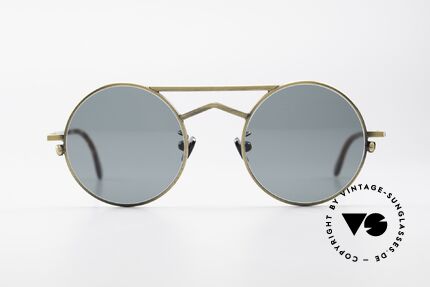 Gianni Versace 540 Kleine Runde Designer Brille, geometrische Elemente & markante Doppelbrücke, Passend für Herren und Damen