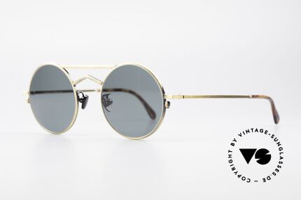 Gianni Versace 540 Kleine Runde Designer Brille, klassisch runde Gläser in extravagantem Gewand, Passend für Herren und Damen