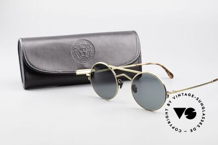 Gianni Versace 540 Kleine Runde Designer Brille, SMALL Größe 44/22 ist ggf. auch optisch verglasbar, Passend für Herren und Damen