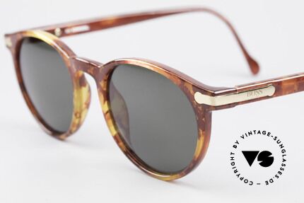 BOSS 5170 Panto Style Sonnenbrille 90er, tolles "Bernstein"-Rahmenmuster sowie Panto-Stil, Passend für Herren und Damen