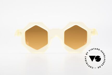 Alain Mikli 0157 / 940 Sechseckige Sonnenbrille 1989, einzigartige hexagonale (sechseckige) Fassung, Passend für Damen