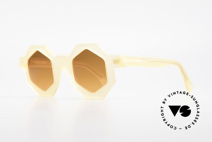 Alain Mikli 0157 / 940 Sechseckige Sonnenbrille 1989, absoluter Design-Klassiker aus den 80er Jahren, Passend für Damen