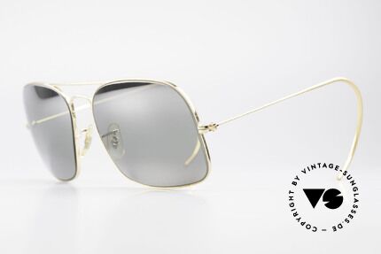 Ray Ban Winner 70er Sonnenbrille Ray Ban USA, silber verspiegelte Bausch&Lomb Mineralgläser, Passend für Herren
