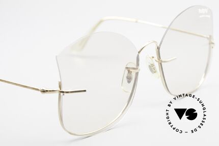 Ray Ban Balgrip 702 Gold Filled Vintage Brille, Mod. 702 = außergewöhnliche Damenform; Gr. 55°16, Passend für Damen