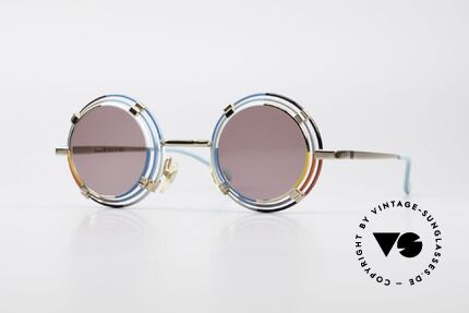 Casanova MTC 1 Kunstvolle Runde Sonnenbrille, zauberhafte Casanova vintage Sonnenbrille von ca. 1985, Passend für Herren und Damen