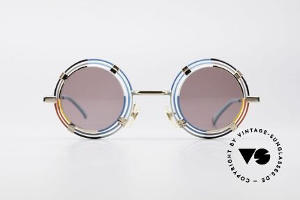 Casanova MTC 1 Kunstvolle Runde Sonnenbrille, tolles Zusammenspiel von Farbe, Form & Funktionalität, Passend für Herren und Damen