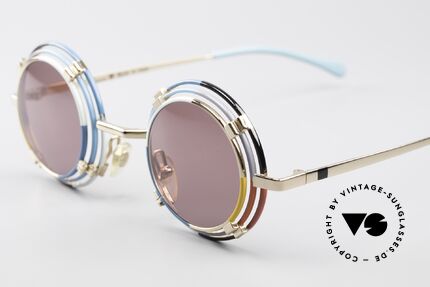 Casanova MTC 1 Kunstvolle Runde Sonnenbrille, ungetragen (wie alle unsere kunstvollen vintage Modelle), Passend für Herren und Damen