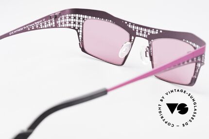 Theo Belgium Eye-Witness TA Avantgarde Sonnenbrille Pink, sozusagen: vintage Brillenfassung mit Symbol-Charakter, Passend für Damen