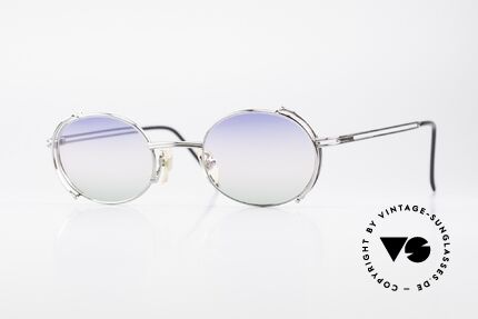 Yohji Yamamoto 52-4107 Ovale Designer Sonnenbrille, außergewöhnliche vintage Y. Yamamoto Sonnenbrille, Passend für Herren und Damen
