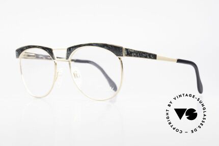 Cazal 741 Panto Stil Designerbrille 90er, interessante "Marmor"-Applikation auf Front & Bügeln, Passend für Herren