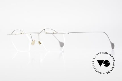 Paul Chiol 12 Randlose Kunstbrille Vintage, filigran ausgeklügelte Formen; schlichtweg mondän, Passend für Herren und Damen