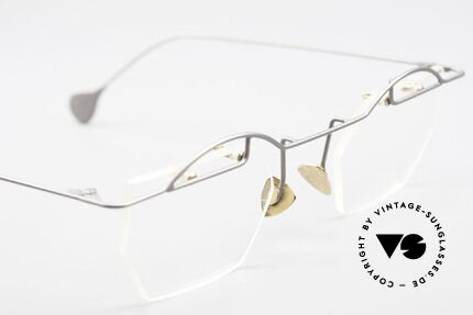 Paul Chiol 12 Randlose Kunstbrille Vintage, Fassung ist beliebig verglasbar (+ Rodenstock Etui), Passend für Herren und Damen