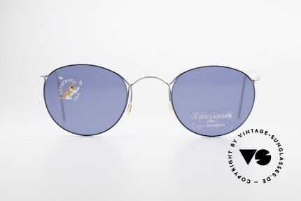 Giorgio Armani 3006 Draht Sonnenbrille Panto Stil, sehr puristisch: einfache "Drahtbrille" im PANTO-Stil, Passend für Herren
