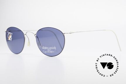 Giorgio Armani 3006 Draht Sonnenbrille Panto Stil, dennoch enorm markant & komfortabel (nur 12 Gramm), Passend für Herren