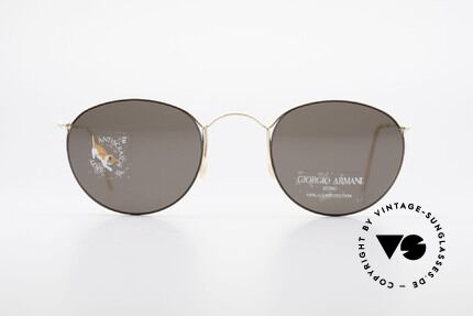 Giorgio Armani 3006 90er Panto Draht Sonnenbrille, sehr puristisch: einfache "Drahtbrille" im PANTO-Stil, Passend für Herren