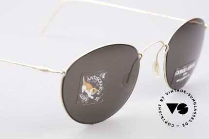 Giorgio Armani 3006 90er Panto Draht Sonnenbrille, ein ungetragenes GA ORIGINAL aus den späten 1990ern, Passend für Herren