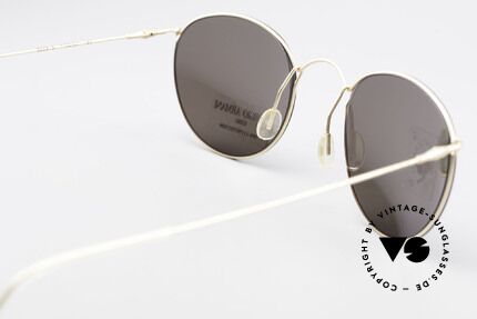 Giorgio Armani 3006 90er Panto Draht Sonnenbrille, Sonnengläser sind auch durch optische Gläser ersetzbar, Passend für Herren
