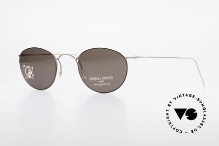 Giorgio Armani 3006 Vintage Drahtbrille Panto Stil, Giorgio Armani Sonnenbrille, Mod. 3006-S, Col. T-105, Passend für Herren