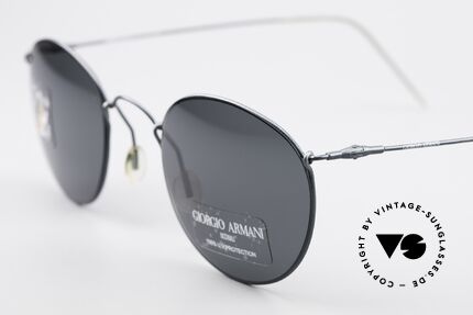 Giorgio Armani 3006 Panto Stil Vintage Drahtbrille, kratzfeste Sonnengläser mit GA-Gravur; 100% UV Schutz, Passend für Herren