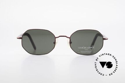 Giorgio Armani 664 Achteckige Vintage Brille 90er, achteckige 90er Sonnenbrille in Premium-Qualität, Passend für Herren und Damen