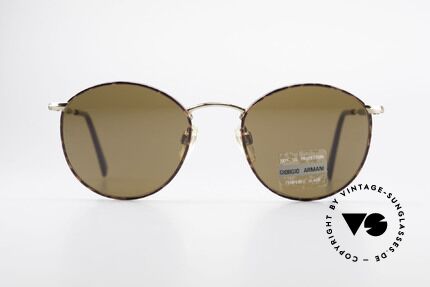 Giorgio Armani 627 Vintage Panto Sonnenbrille, klassische Panto-Form in KLEINER Größe (120mm), Passend für Herren und Damen