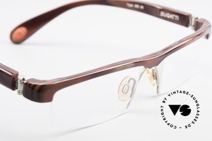 Bugatti 202 Odotype Herren Horn Optik Luxusbrille, Rahmen-Maserung wie eingefärbtes Naturhorn, Passend für Herren