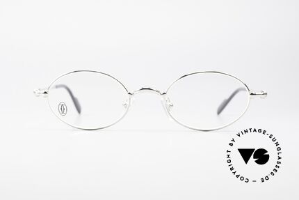 Cartier Filao Ovale Luxus Brille Platin, Unisex-Modell aus der Cartier 'CERCLE FIN' Serie, Passend für Herren und Damen