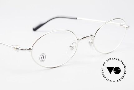 Cartier Filao Ovale Luxus Brille Platin, KEINE RETRO Cartier Brille; ein Original von 1999!, Passend für Herren und Damen