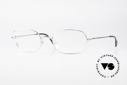 Cartier Deimios Eckige Luxus Brille Platin, eckige CARTIER Brillenfassung in Größe 52/21, 135, Passend für Herren und Damen