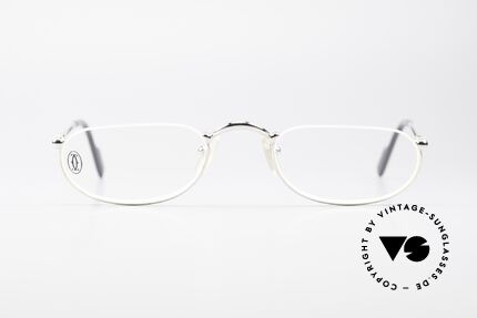 Cartier Demi Lune 2000 - M Ovale Luxus Lesebrille Platin, Unisex-Modell aus der Cartier 'CERCLE FIN' Serie, Passend für Herren und Damen
